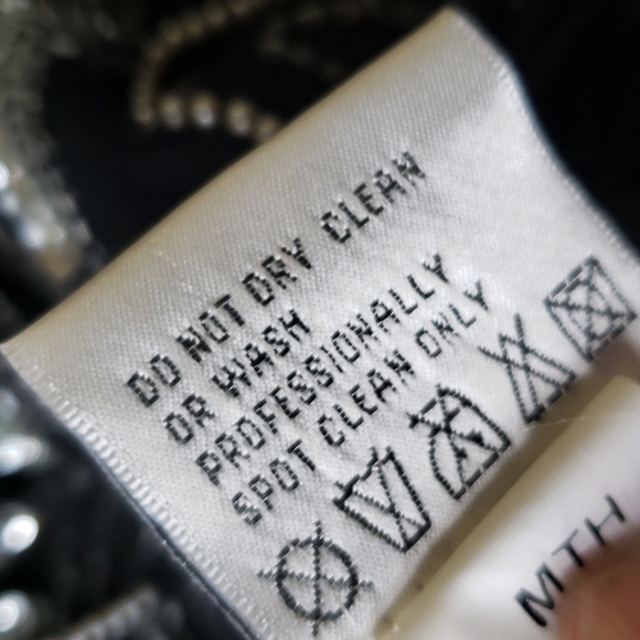 Laurence Kazar NWT Black 100% Silk Sequined & Beaded Blouse - Picture 7 of 11